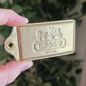 Coach Limited Release Champagne Gold Metallic Hangtag LARGE